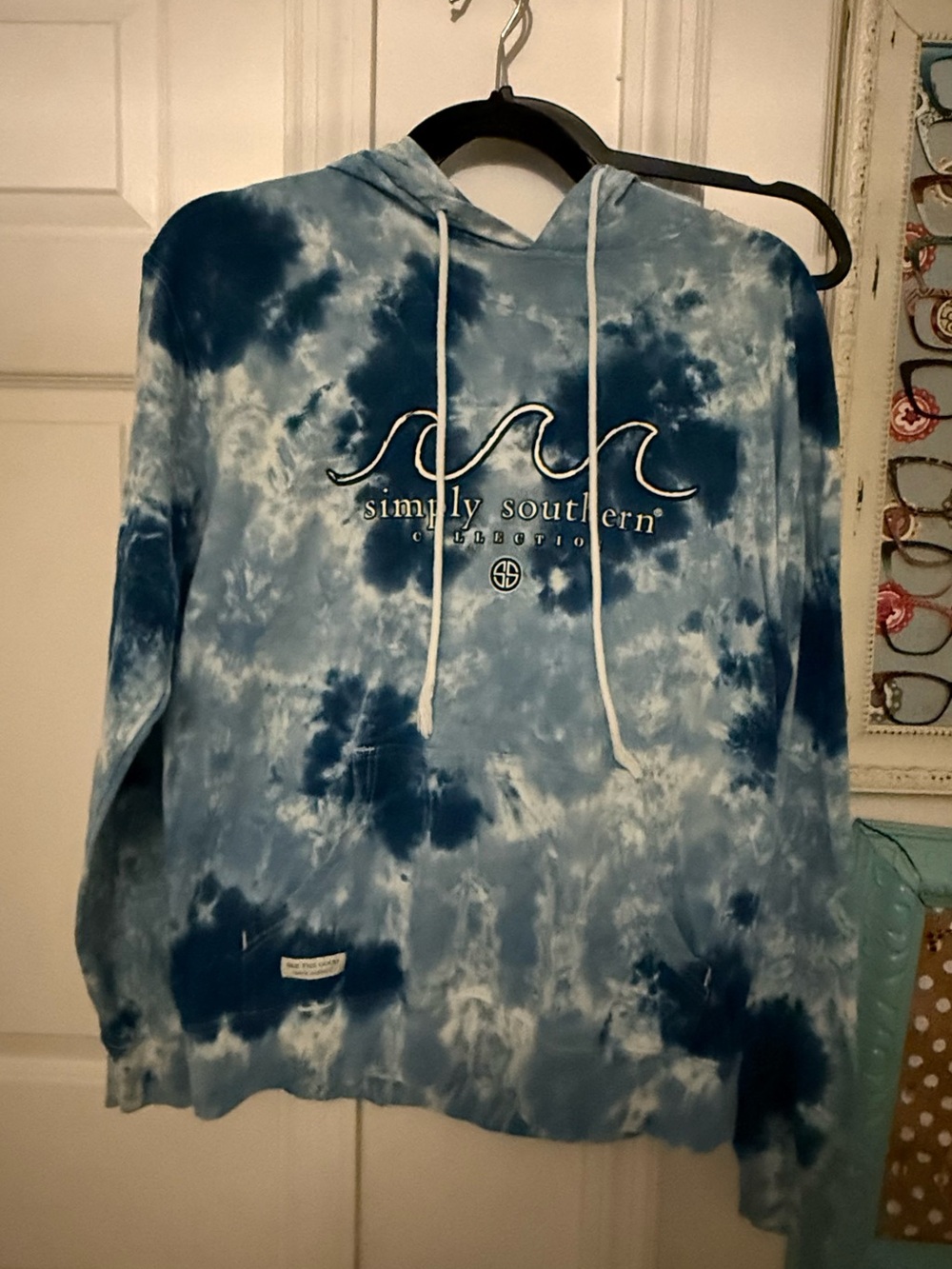 Simply Southern Blue Tie-Dye Crewneck Sweatshirt